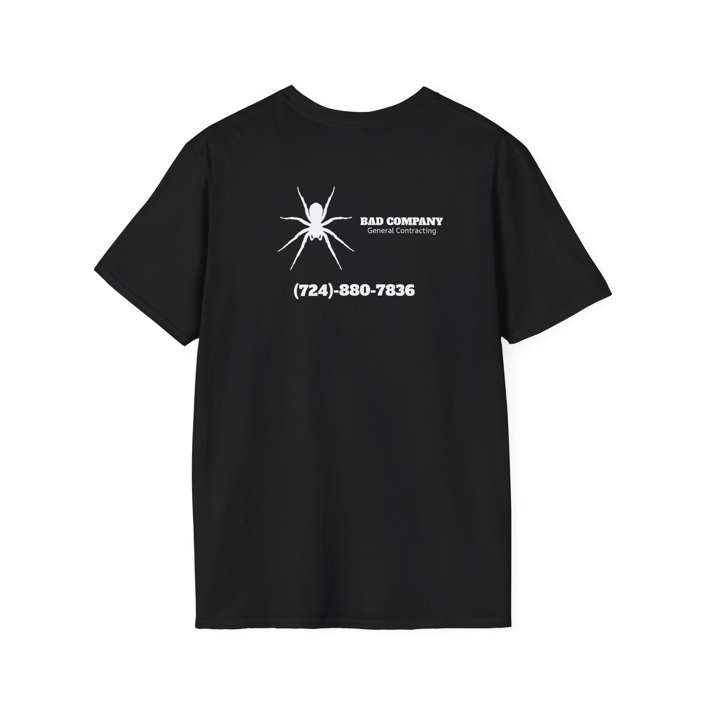 Copy of Unisex Softstyle T-Shirt - Bad Company Roofing & Construction Graphic Tee