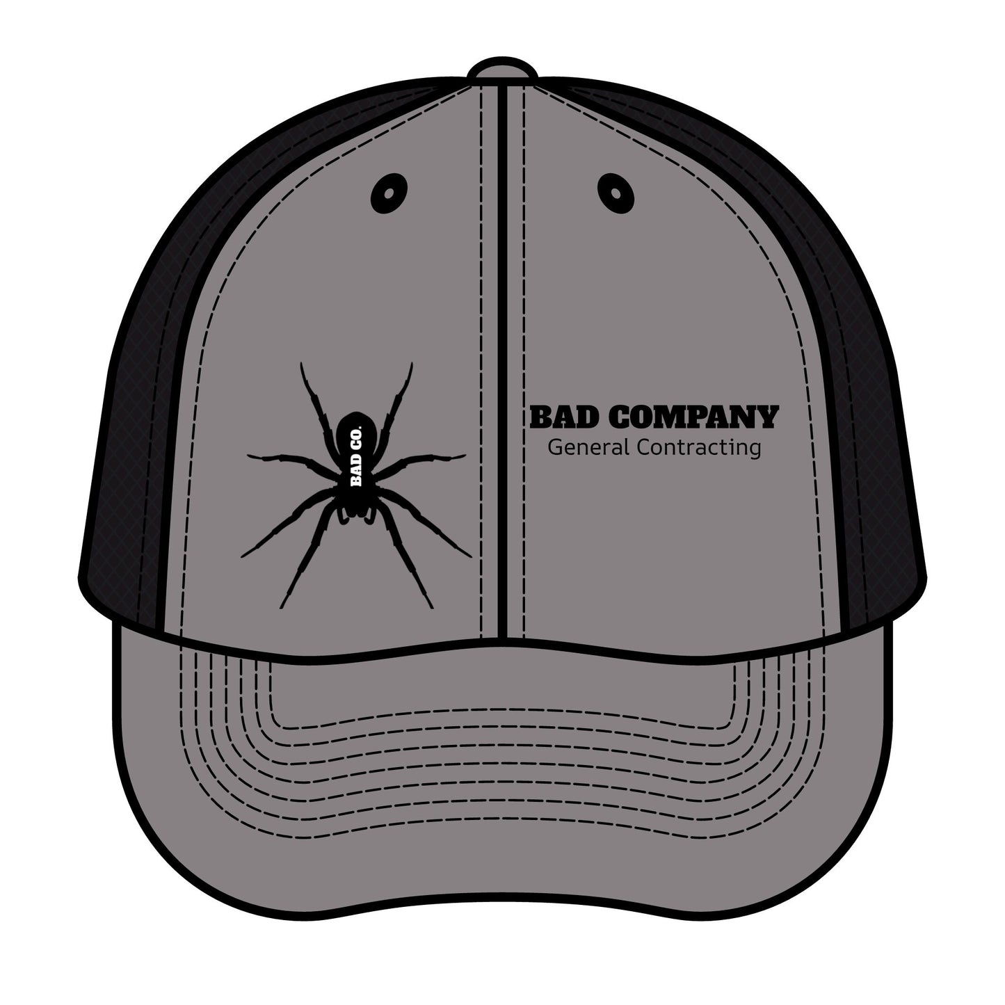 Retro Trucker Hat with Spider Design - Perfect for Contractors & Outdoor Enthusiasts