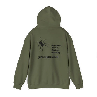 Spider Design Unisex Heavy Blend™ Hooded Sweatshirt - BAD COMPANY Contracting