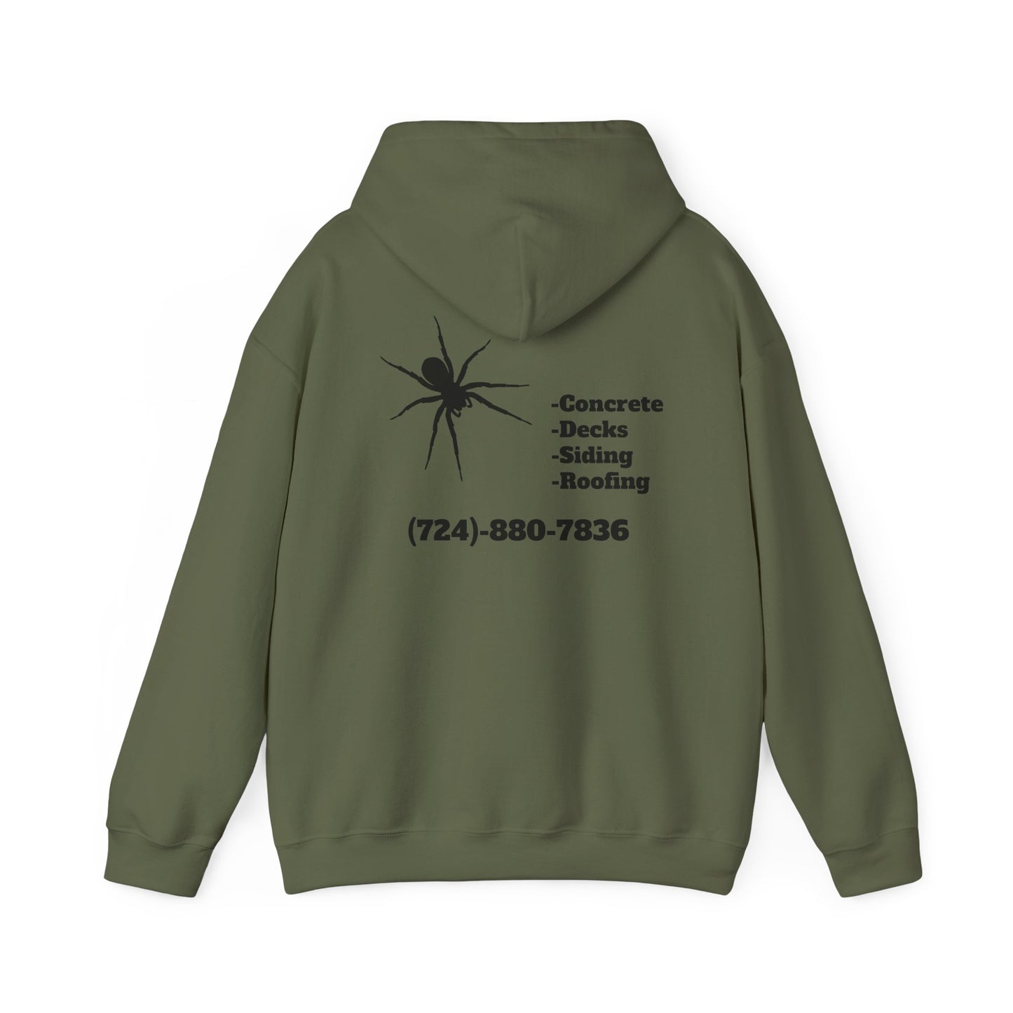 Spider Design Unisex Heavy Blend™ Hooded Sweatshirt - BAD COMPANY Contracting